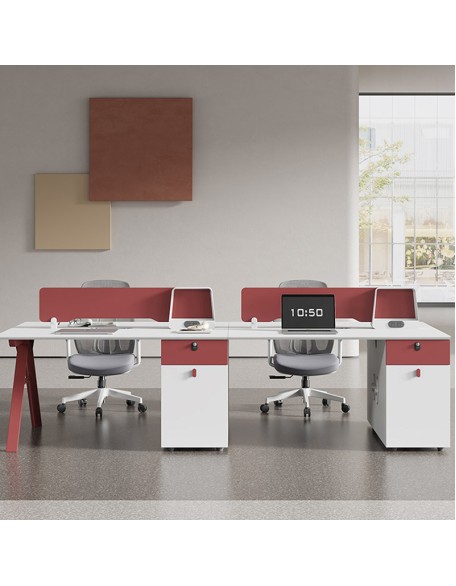 Staff desks and chairs combination of simple and modern office desks staff computer desk workstation card holder